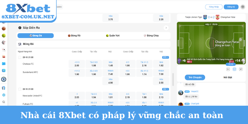 Nhà cái 8Xbet có pháp lý vững chắc an toàn
